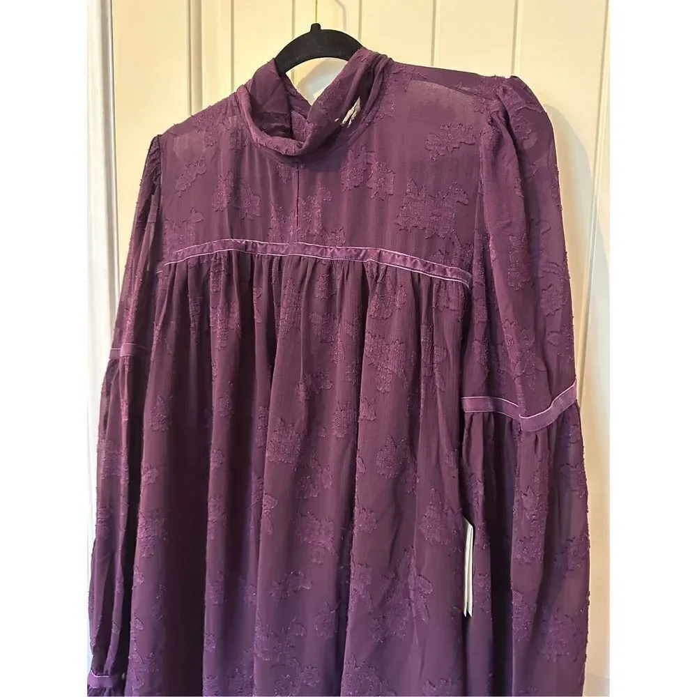 NWT Revolve Tularosa Sienna Purple Lace Long Sleeve Mini Dress Size‎ XL